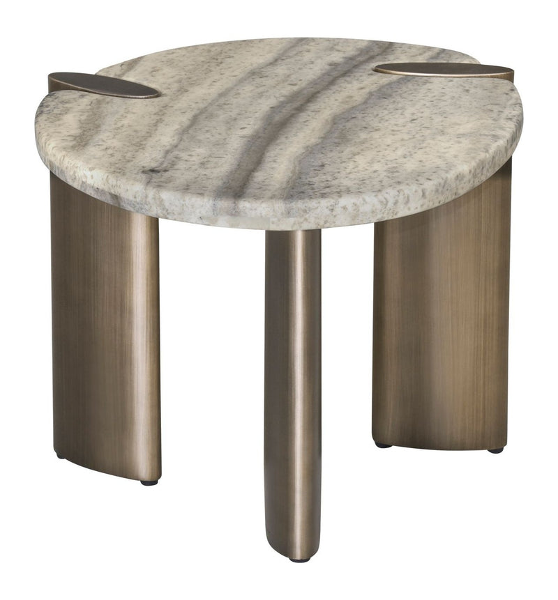 Beistelltisch Arcadia grey aus Travertin & Metall – Richmond Interiors