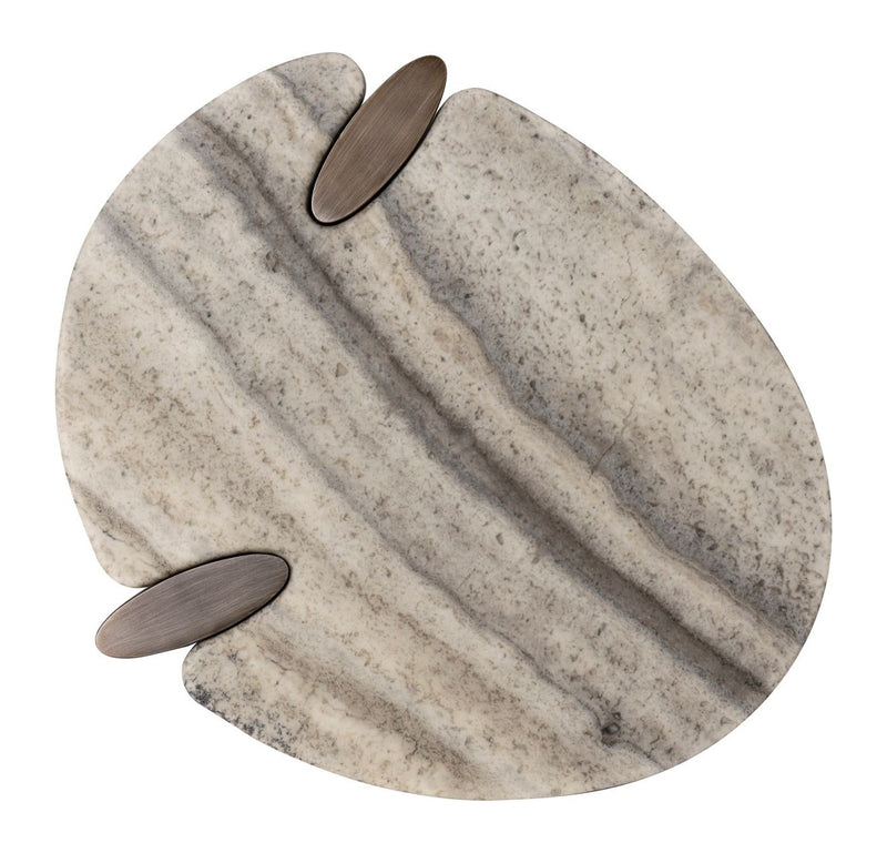 Beistelltisch Arcadia grey aus Travertin & Metall – Richmond Interiors
