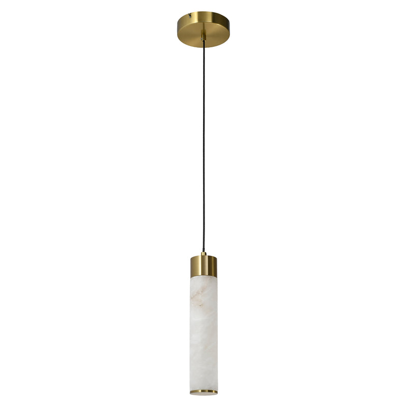 Pendelleuchte Auralith Alabaster weiß, dimmbar, 120 cm hoch