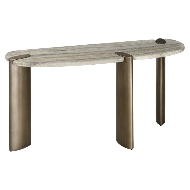 Konsole Arcadia grey – Richmond Design aus Travertin & Eisen