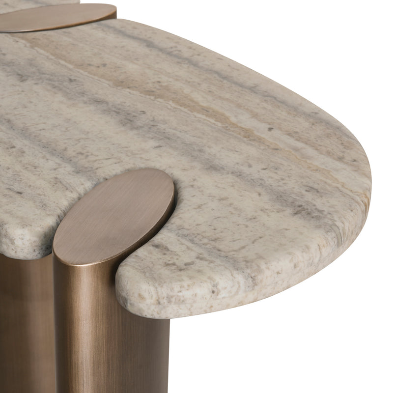 Konsole Arcadia grey – Richmond Design aus Travertin & Eisen
