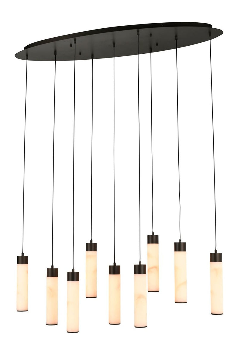 Pendelleuchte Chavine Bronze – XXL-Kronleuchter mit 9 Flammen