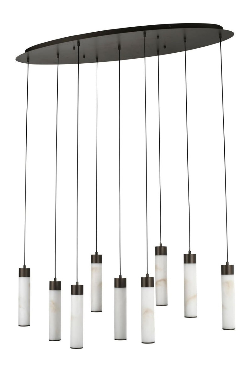 Pendelleuchte Chavine Bronze – XXL-Kronleuchter mit 9 Flammen