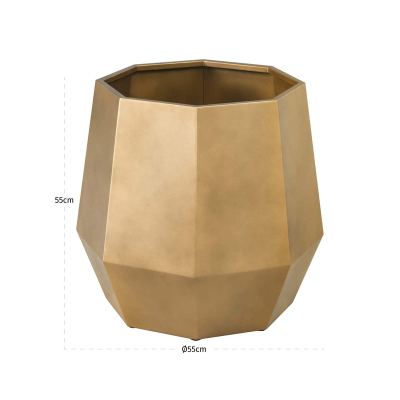 Pflanzgefäß Axis bronze gold medium – Eisen, 55x55x55 cm