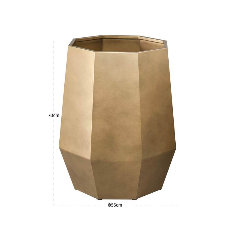 Pflanzgefäß Axis bronze gold large von Richmond aus Eisen