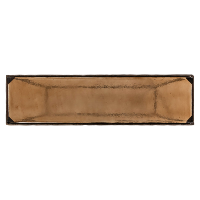 Konsole Villano Bronze – Wandkonsole aus Glas & Eisen, 110 cm