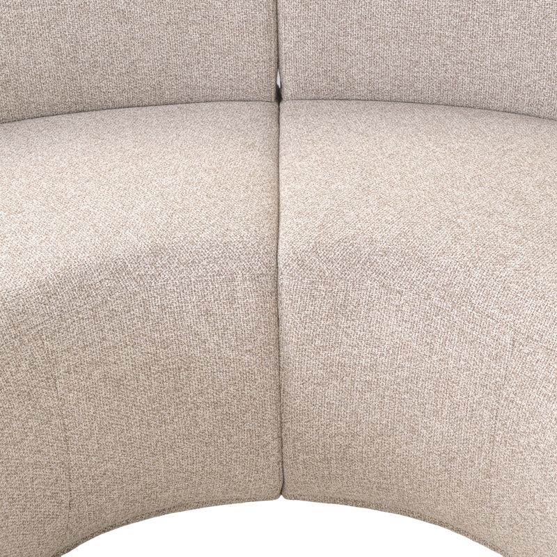 Sitzbank Sorrobon Cayenne Brown 2er-Set – rund für Esstisch