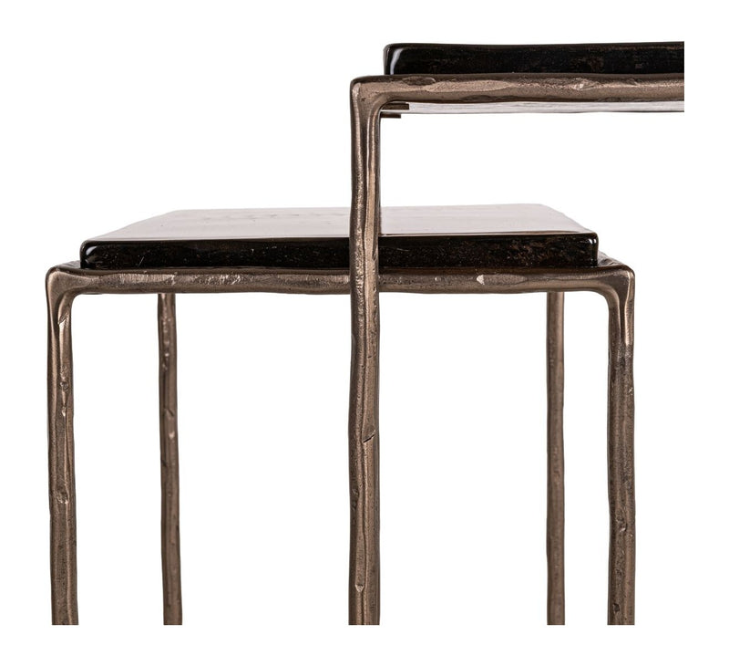 Beistelltisch Villano bronze im 2er-Set - Eisen & Glas, Richmond