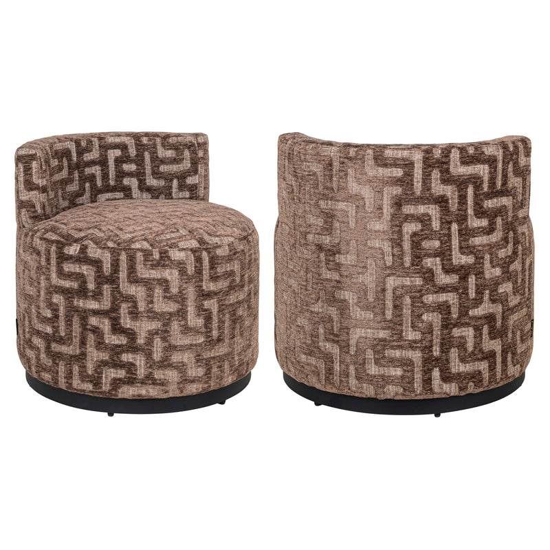 Lounge Stuhl Franny Brown Labyrinth – Richmond Design-Sessel