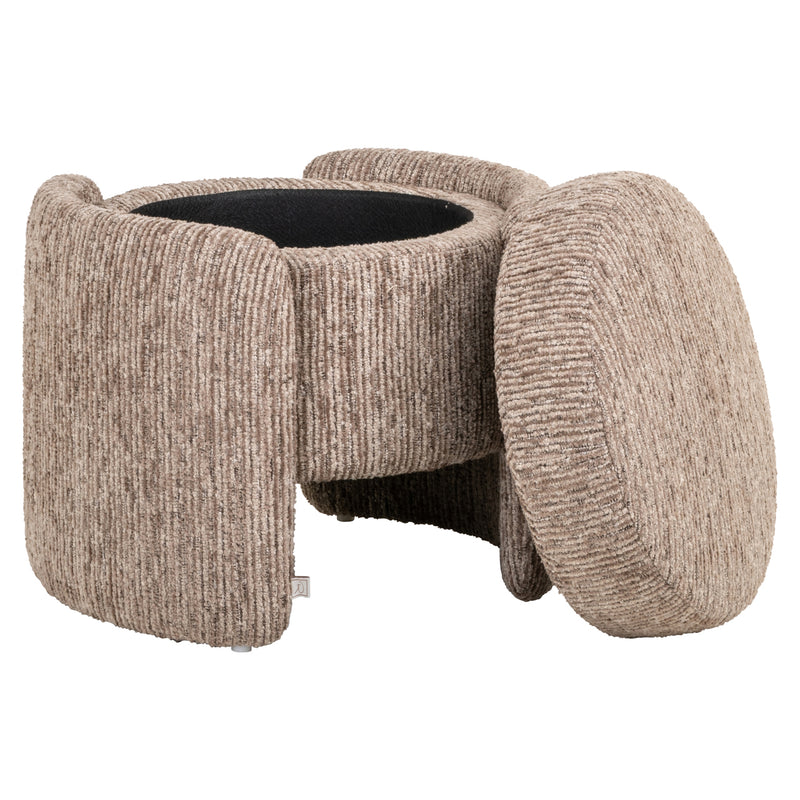 Hocker & Fußbank Cupid mocca linear mit Stauraum – Richmond