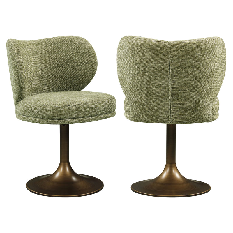 Richmond Esszimmerstuhl Amely Pistache Softweave mit Drehfunktion