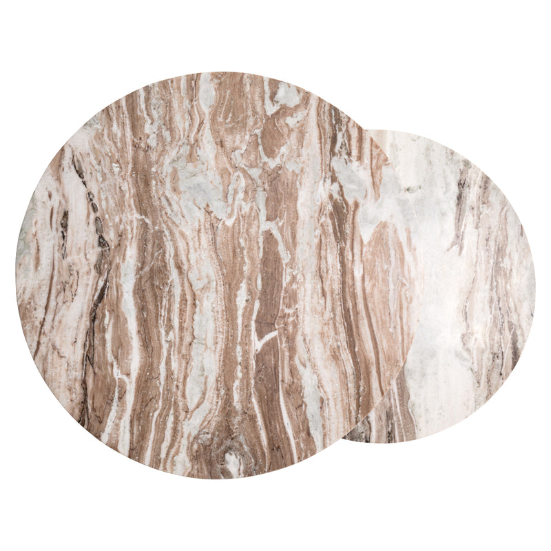 Couchtisch Bottega Blush Beige im 2er-Set – Marmor & Eisen