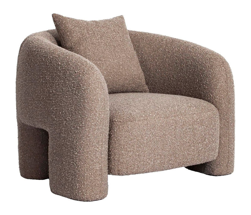 Lounge Stuhl Tuscany Mocca Chunky - Loungesessel mit Strukturbezug