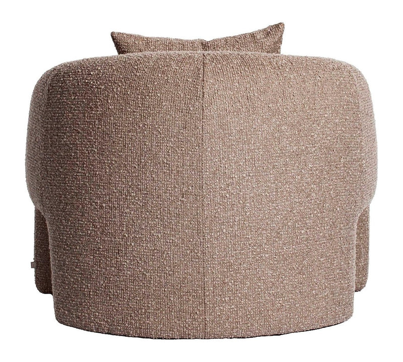 Lounge Stuhl Tuscany Mocca Chunky - Loungesessel mit Strukturbezug