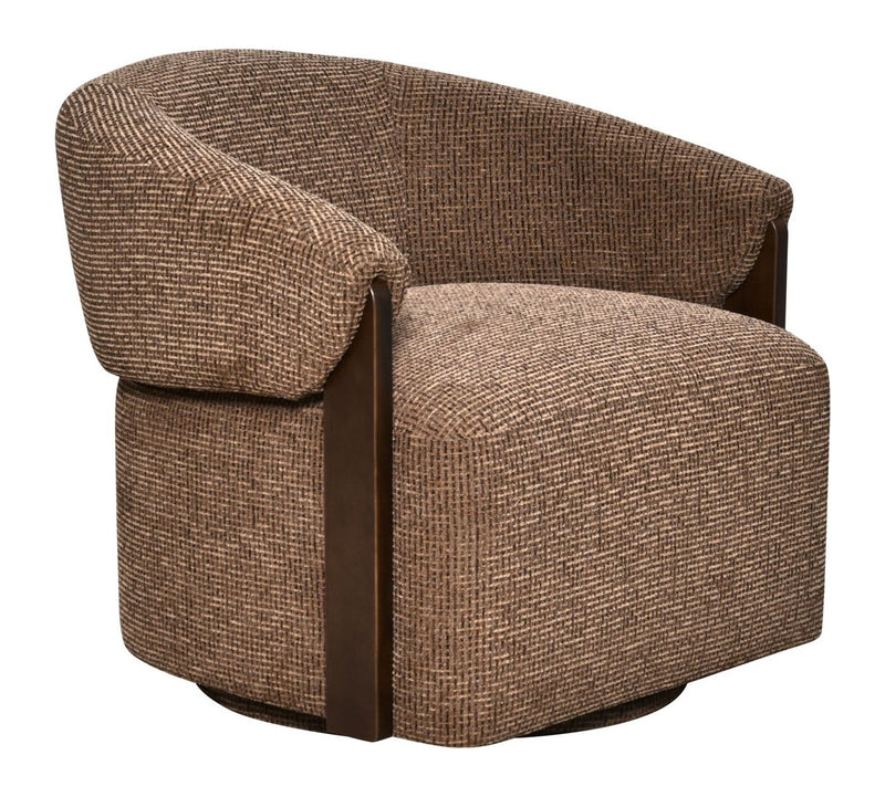 Lounge Stuhl Marina in Brown Blockweave, drehbar, Richmond