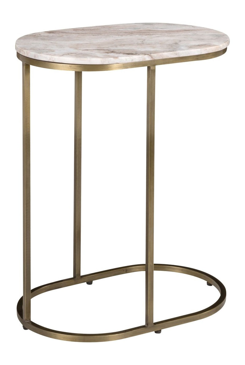 Sofabeistelltisch Bottega Blush beige – Marmor & Eisen, 65x55x35 cm