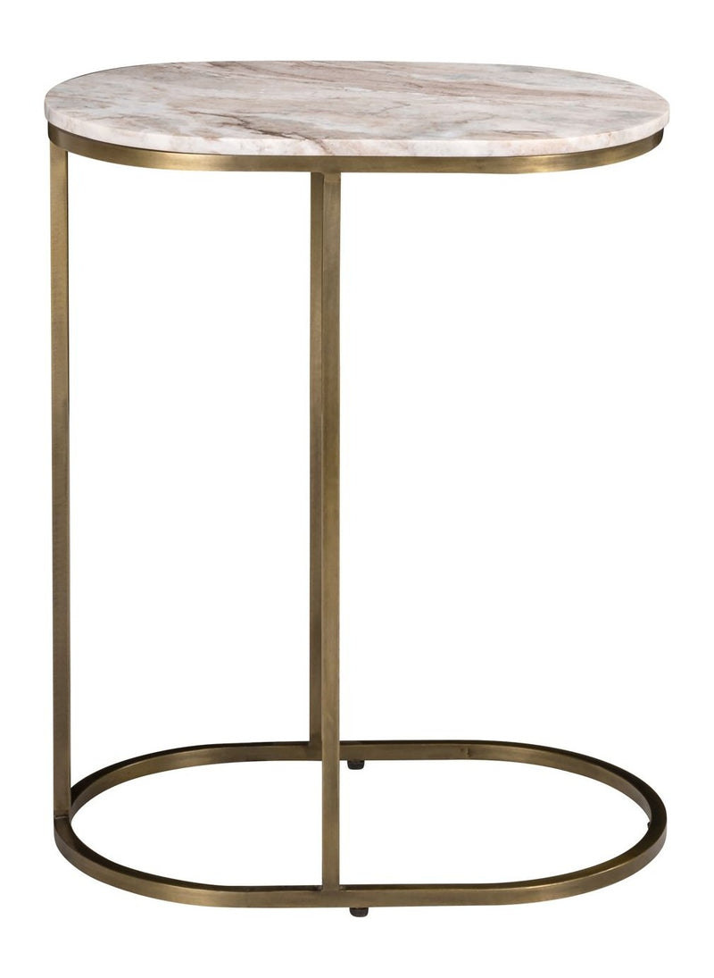 Sofabeistelltisch Bottega Blush beige – Marmor & Eisen, 65x55x35 cm
