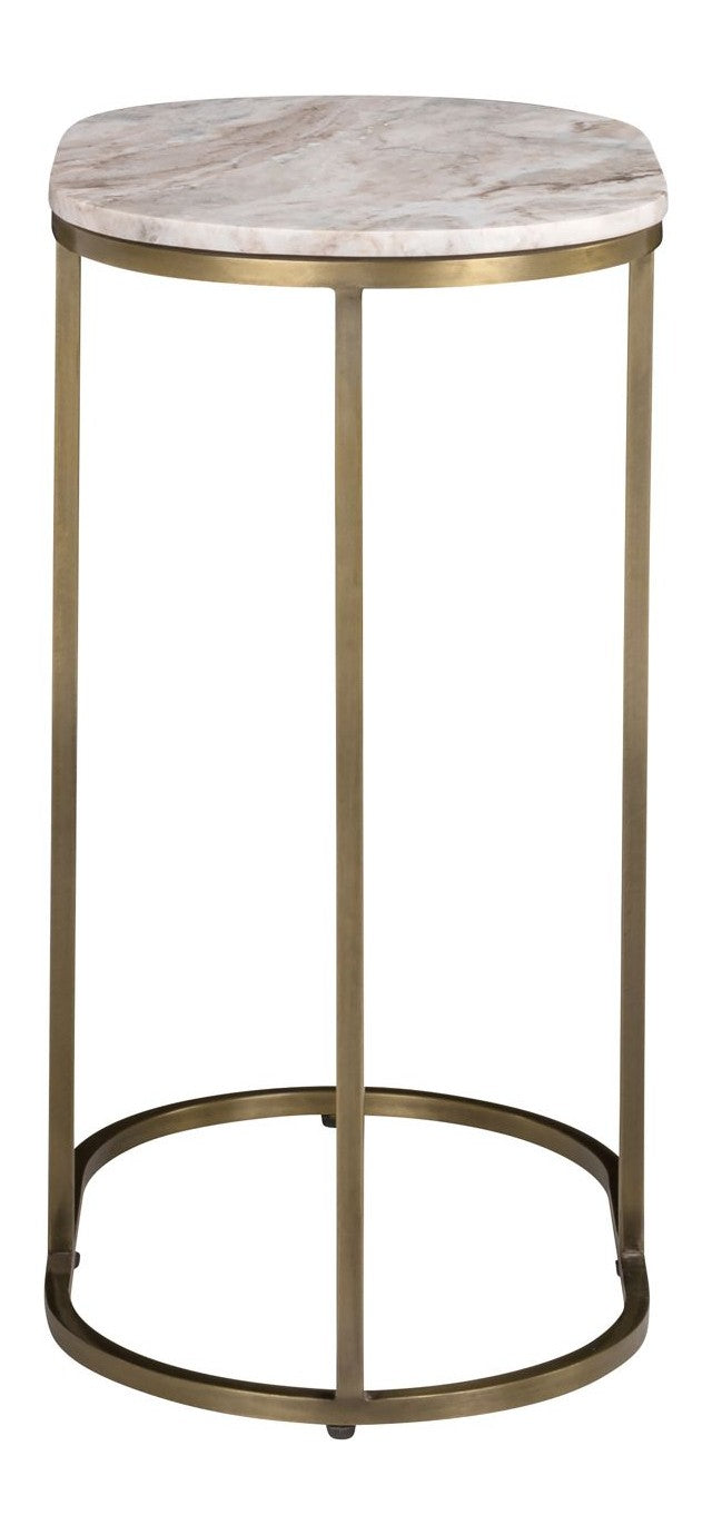 Sofabeistelltisch Bottega Blush beige – Marmor & Eisen, 65x55x35 cm