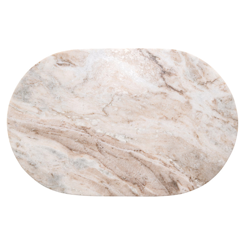 Sofabeistelltisch Bottega Blush beige – Marmor & Eisen, 65x55x35 cm
