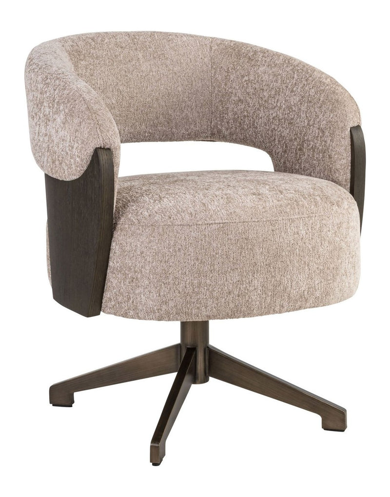 Esszimmerstuhl Pollux Sand Oak Richmond mit Polyester-Bezug,