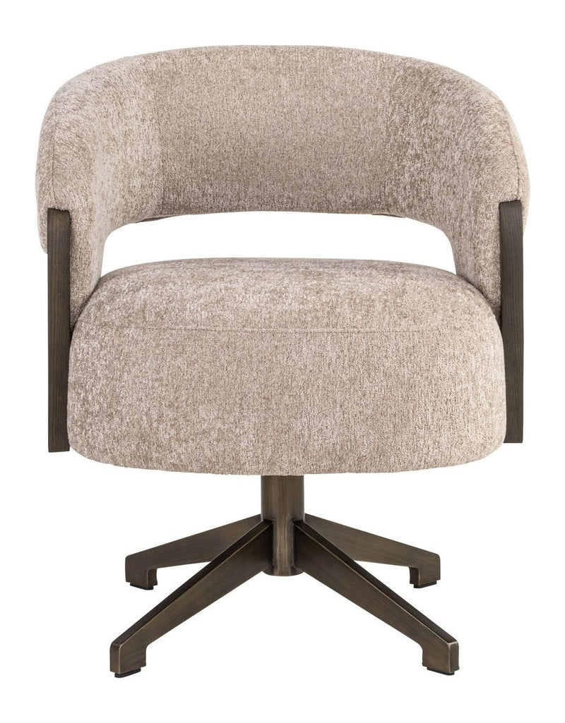 Esszimmerstuhl Pollux Sand Oak Richmond mit Polyester-Bezug,