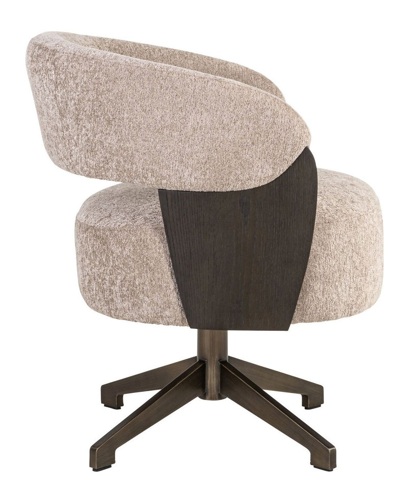 Esszimmerstuhl Pollux Sand Oak Richmond mit Polyester-Bezug,