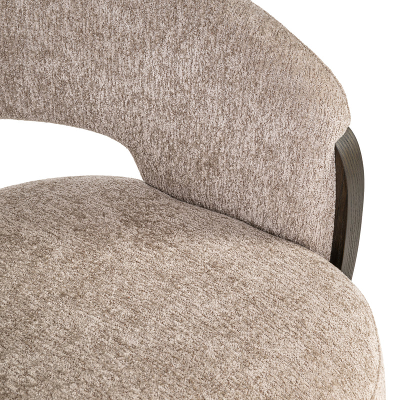 Esszimmerstuhl Pollux Sand Oak Richmond mit Polyester-Bezug,