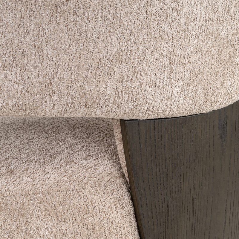 Esszimmerstuhl Pollux Sand Oak Richmond mit Polyester-Bezug,