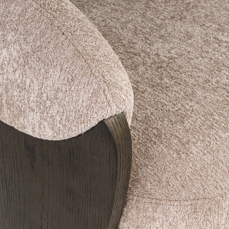Esszimmerstuhl Pollux Sand Oak Richmond mit Polyester-Bezug,