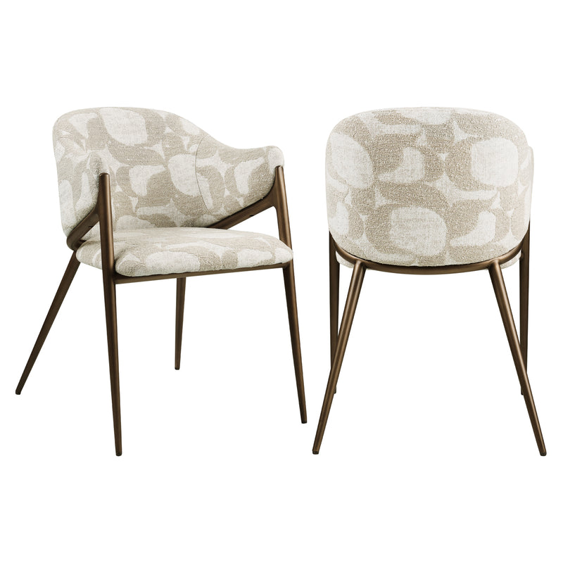 Esszimmerstuhl Gwen natural oasis von Richmond mit Polyester-Bezug