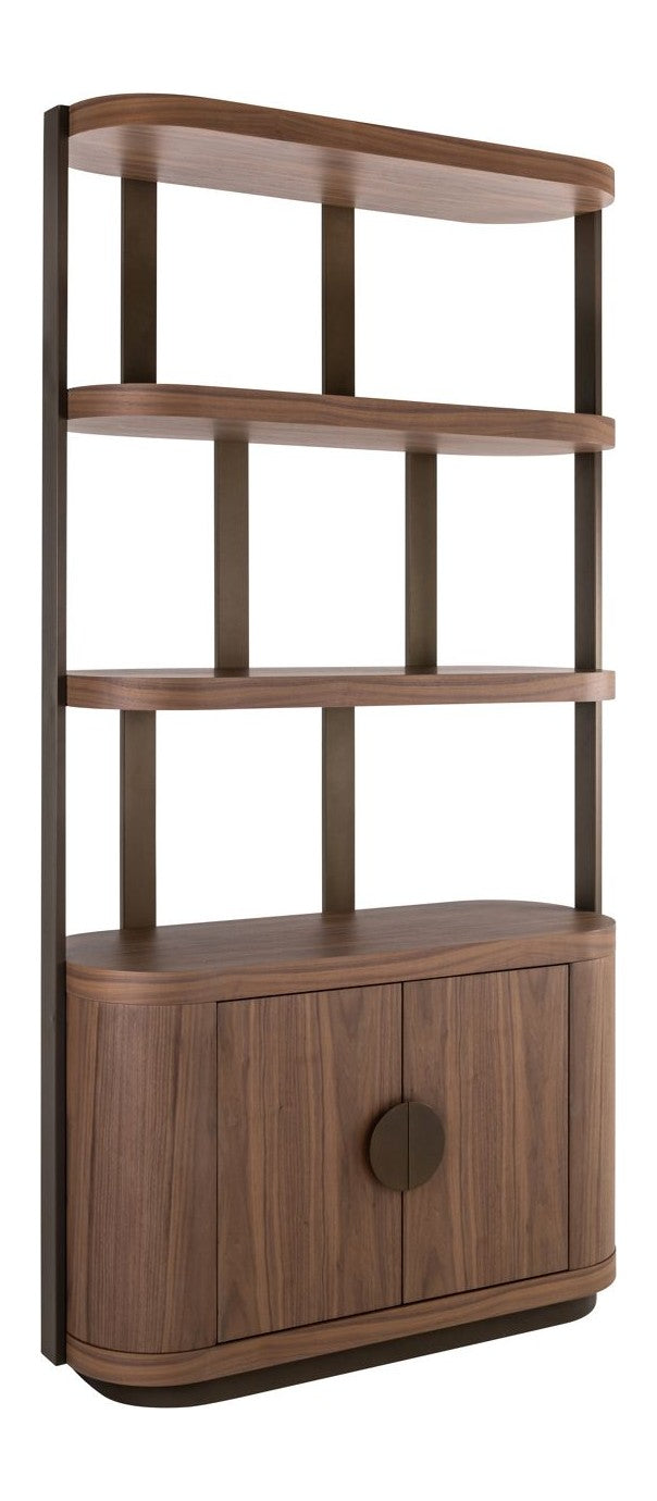Vitrine Windsor Walnuss – Richmond Highboard mit Stauraum, 225 cm