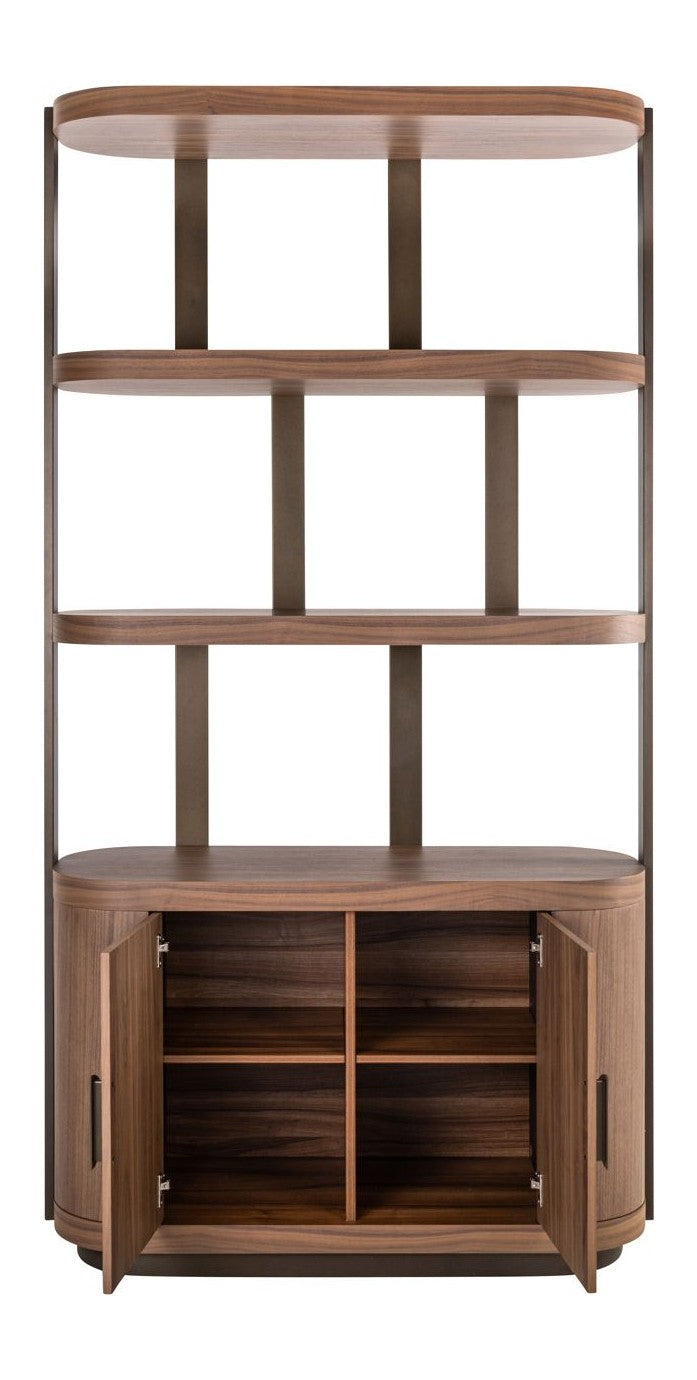 Vitrine Windsor Walnuss – Richmond Highboard mit Stauraum, 225 cm