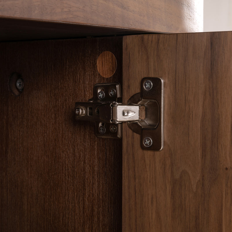 Vitrine Windsor Walnuss – Richmond Highboard mit Stauraum, 225 cm