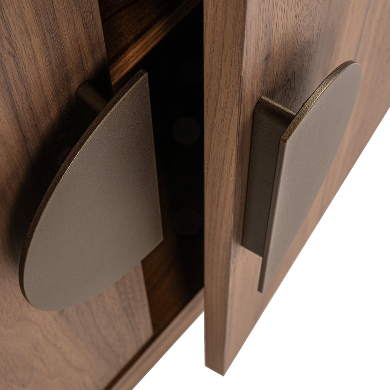 Vitrine Windsor Walnuss – Richmond Highboard mit Stauraum, 225 cm