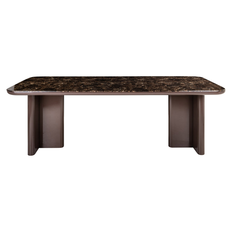 Esstisch Almundi 230 cm in Chocolat Brown mit Marmor-Optik
