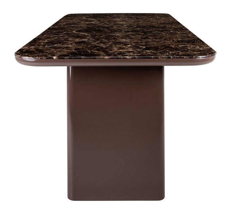 Esstisch Almundi 230 cm in Chocolat Brown mit Marmor-Optik
