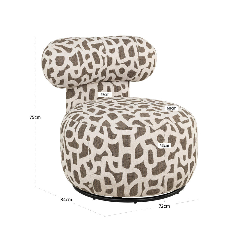 Lounge Stuhl Kaya weave brown – Richmond Sessel, Eisengestell