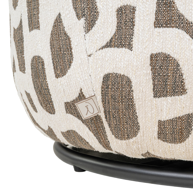 Lounge Stuhl Kaya weave brown – Richmond Sessel, Eisengestell