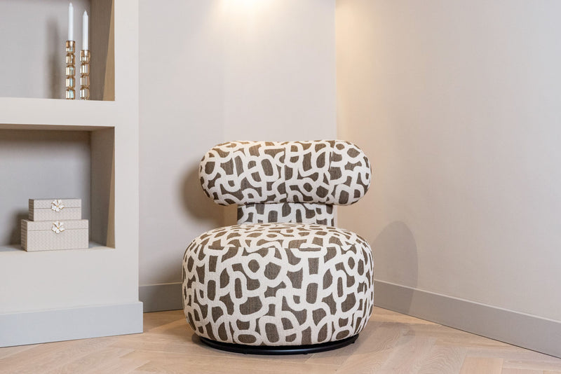 Lounge Stuhl Kaya weave brown – Richmond Sessel, Eisengestell