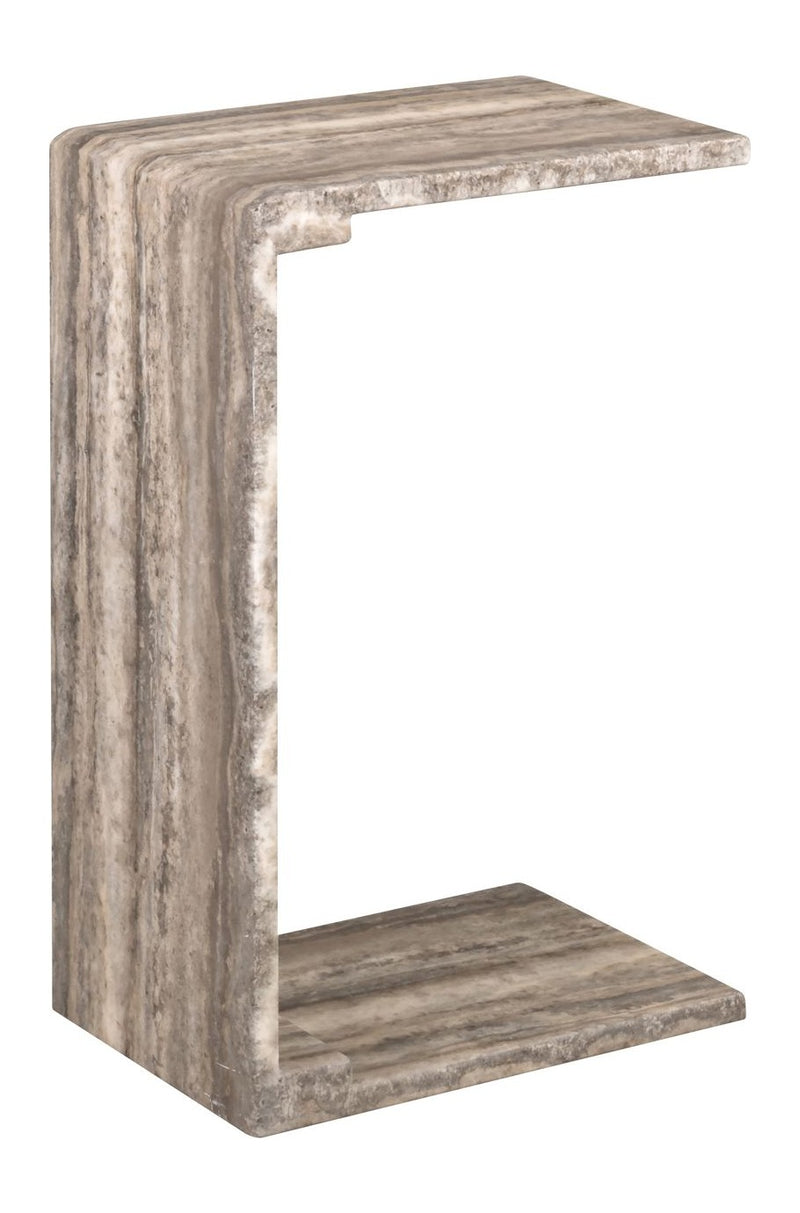 Sofabeistelltisch Dulce grey mit Marmorplatte fürs Wohnzimmer
