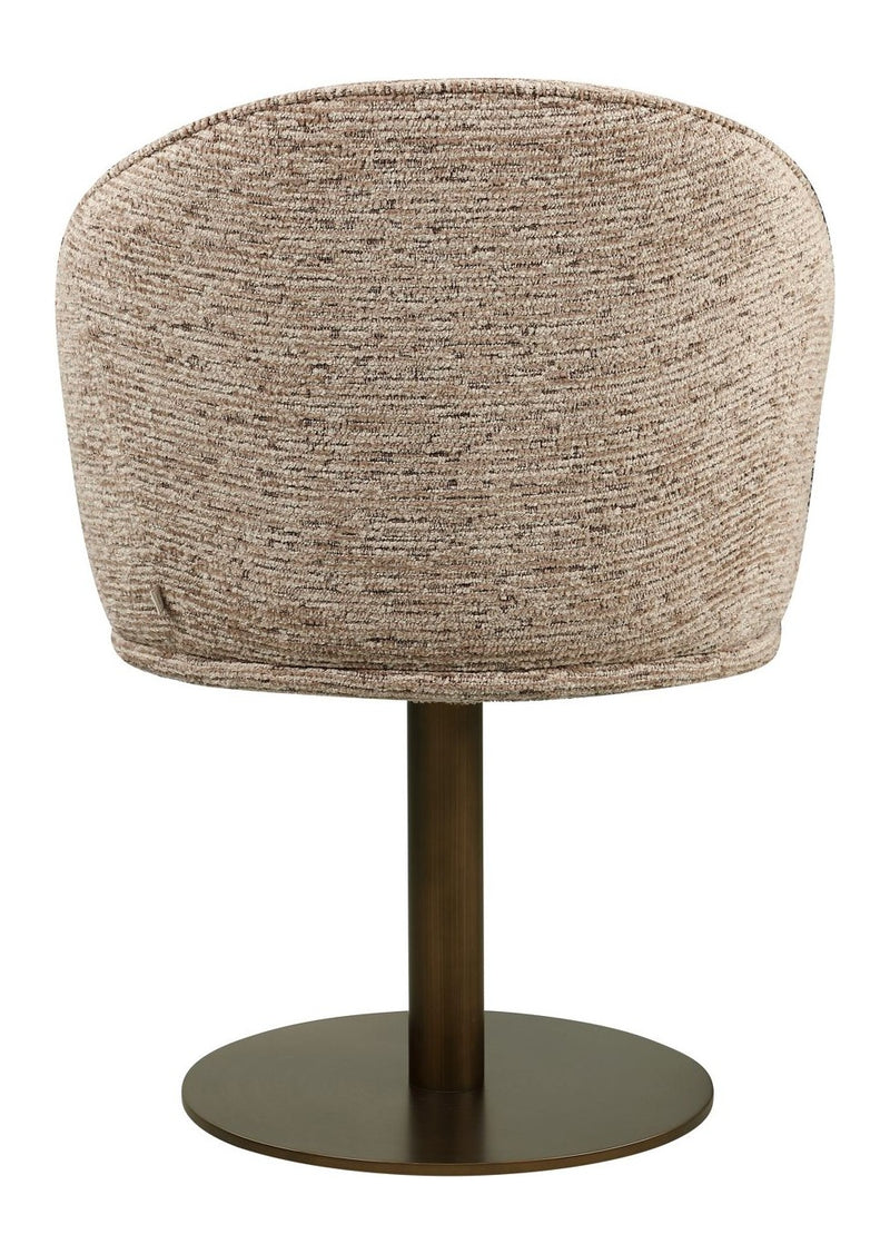 Esszimmerstuhl Beverly mocca linear – drehbar mit Polyester-Bezug