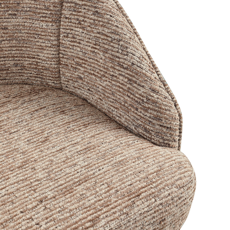 Esszimmerstuhl Beverly mocca linear – drehbar mit Polyester-Bezug