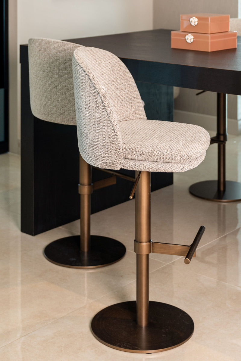 Barhocker Vesper mocca fancy – höhenverstellbar & drehbar