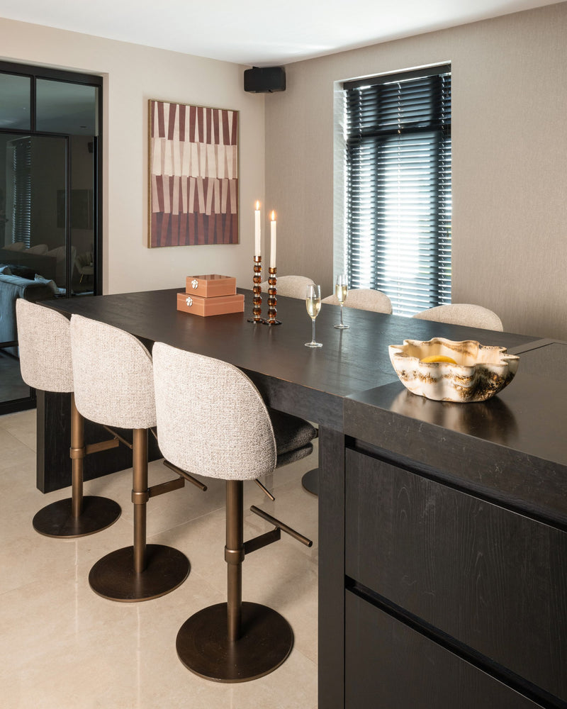 Barhocker Vesper mocca fancy – höhenverstellbar & drehbar
