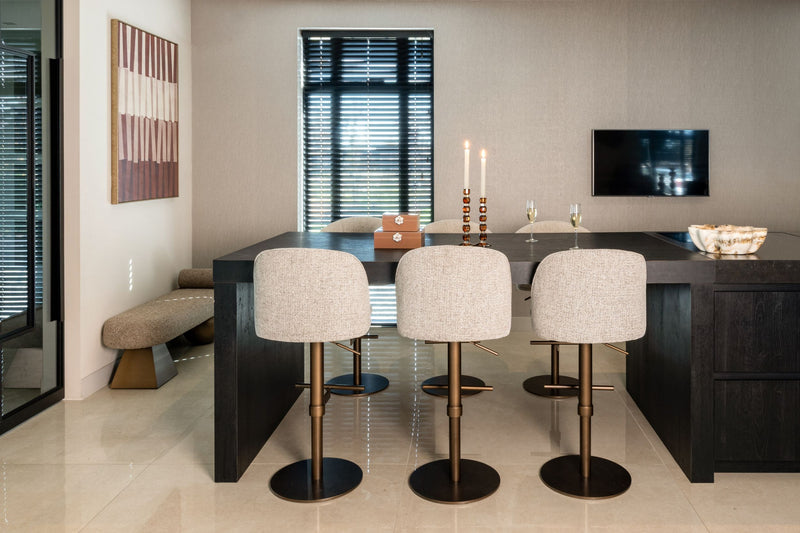 Barhocker Vesper mocca fancy – höhenverstellbar & drehbar