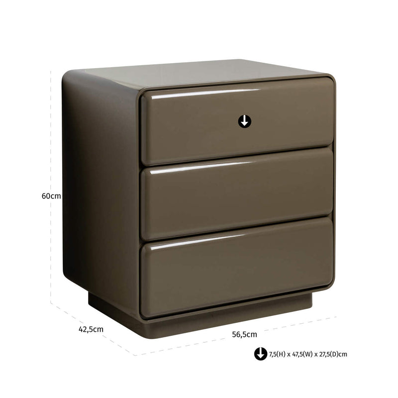 Nachttisch Demy Clay green – MDF Beistelltisch fürs Schlafzimmer