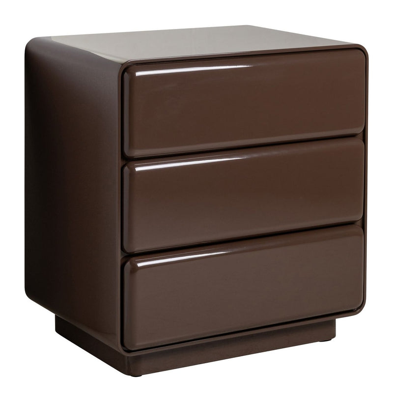 Nachttisch Demy Chestnut – Schlafzimmer-Nachtschrank aus MDF
