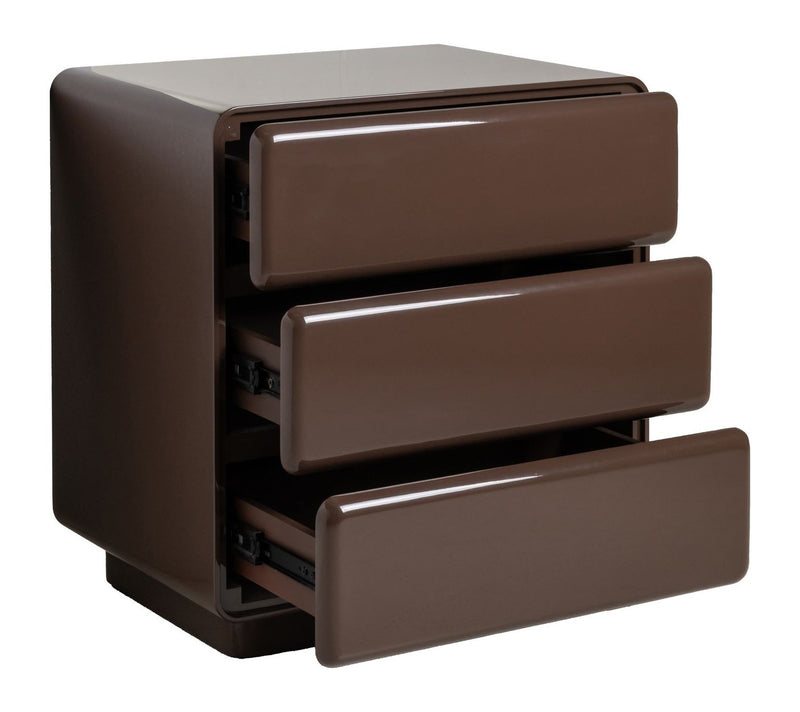 Nachttisch Demy Chestnut – Schlafzimmer-Nachtschrank aus MDF