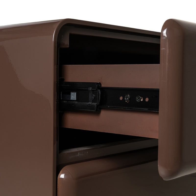 Nachttisch Demy Chestnut – Schlafzimmer-Nachtschrank aus MDF