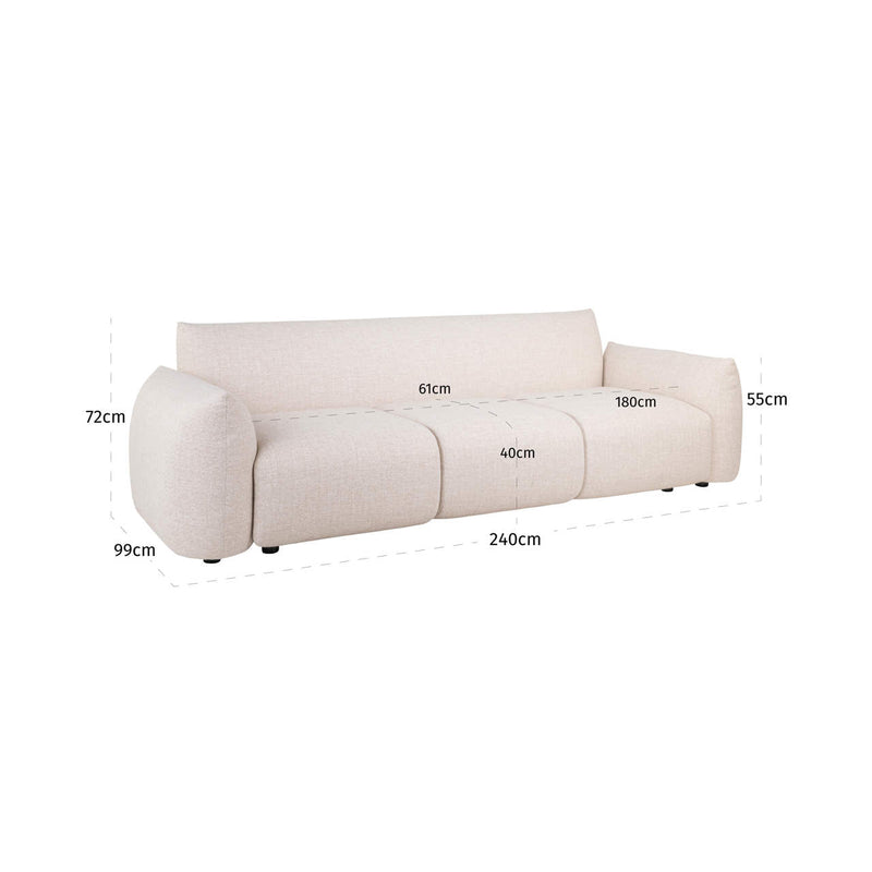 Richmond Gartensofa Dawson Beige – Outdoor-Sofa mit Alu-Gestell